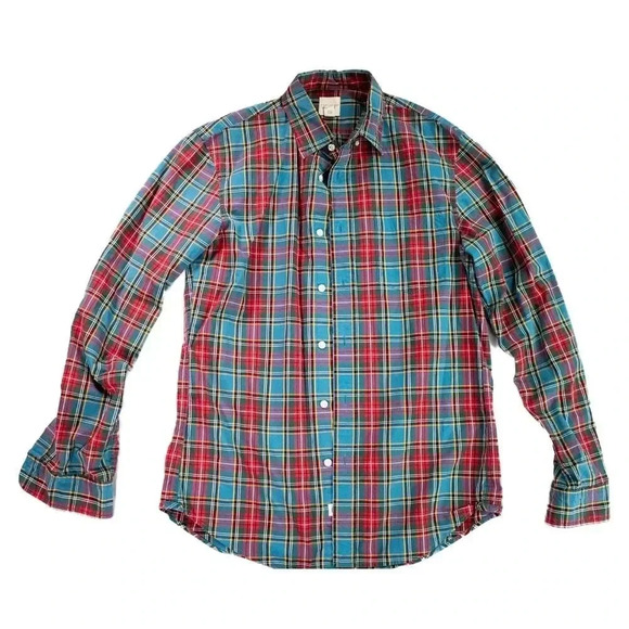 Lands End Men's Plaid Canvas Shirt S - Picture 1 of 3